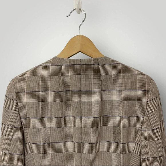 AKRIS Genoveva 100% Wool Blazer Jacket Plaid Sz 4 - Picture 10 of 14